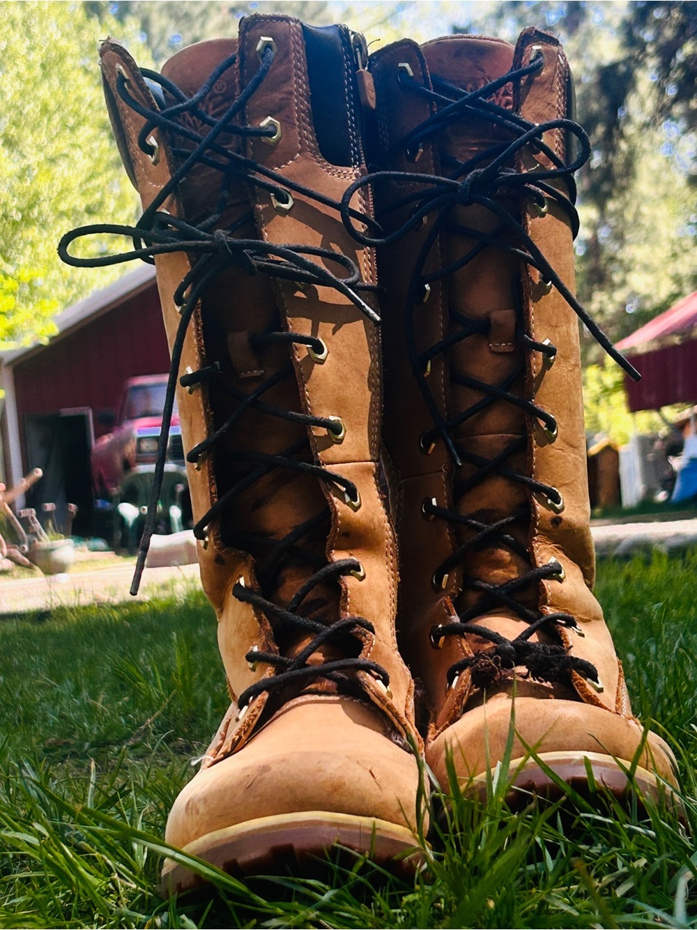 🔥🔥 “REAL” Timberland Brown Lace-Up Women’s Work Boots
